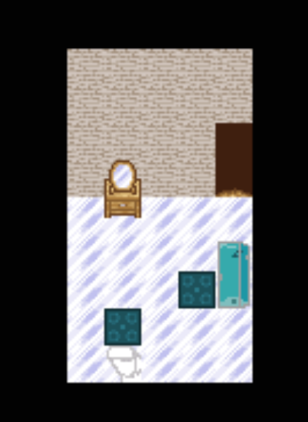 A small room containing a toilet, sink, mirror, and a shower. there is a small rug in front of the shower.