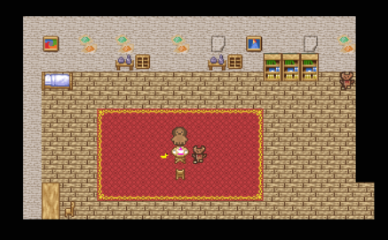 A spiral shaped hallway leading to a shadow person.