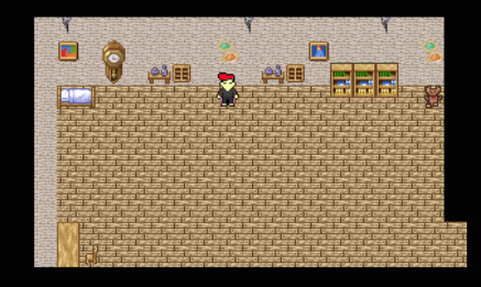 A version of the bedroom containing a red haired person