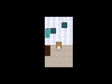 An upside down version of the downstairs bathroom.